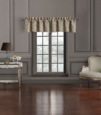 Waterford - ANORA BRASS/JADE SCALLOPED VALANCE