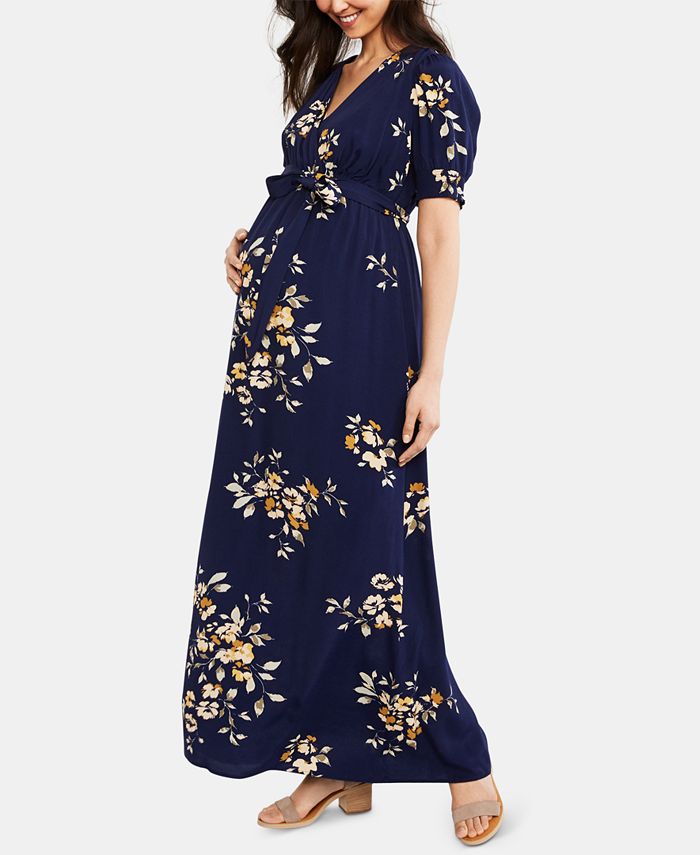 Motherhood Maternity Printed Maxi Dress Macy's