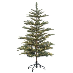 Puleo International 4.5 Ft. Pre-lit Arctic Fir Artificial Christmas Tree 250 Ul Listed Clear Lights In Green