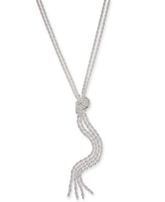 Photo 1 of Charter Club Double Rope Knotted Lariat Necklace, 32" + 2" extender, 
