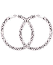 Crystal Pavé Large Hoop Earrings 