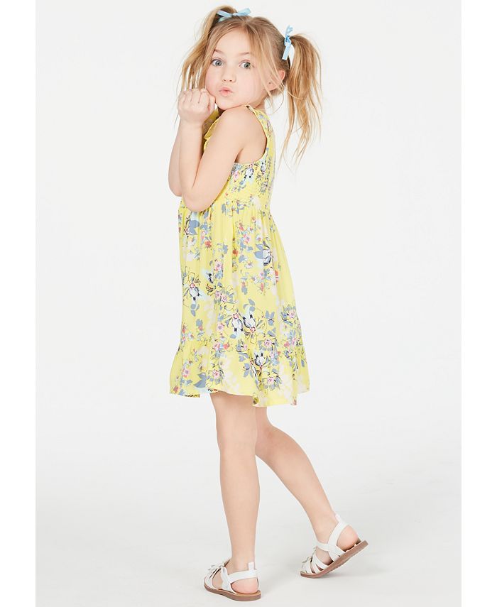 Epic Threads Toddler Girls Floral-Print Smocked Dress, Created for Macy ...