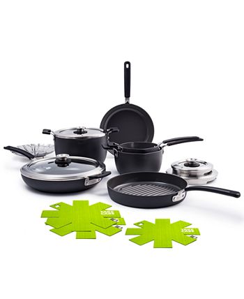 GreenPan Levels 11-Pc. Stainless Steel Stackable Ceramic Nonstick Cookware  Set, Created for Macy's - Macy's