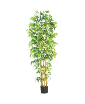 Nearly Natural 7' Bambusa Faux Silk Tree In Green