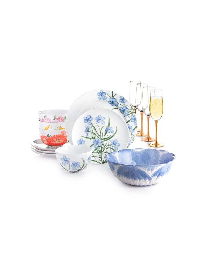 Martha Stewart Collection CLOSEOUT! Gold Stem Champagne Glasses, Set of