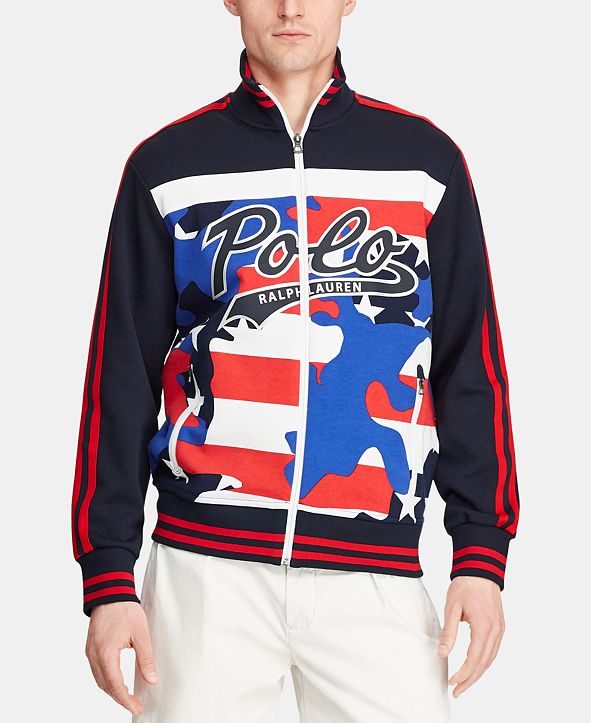 Polo Ralph Lauren Men's Logo DoubleKnit Track Americana Jacket