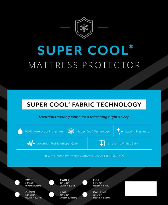 DreamSmart SuperCOOL Waterproof Queen Mattress Protector Macy's