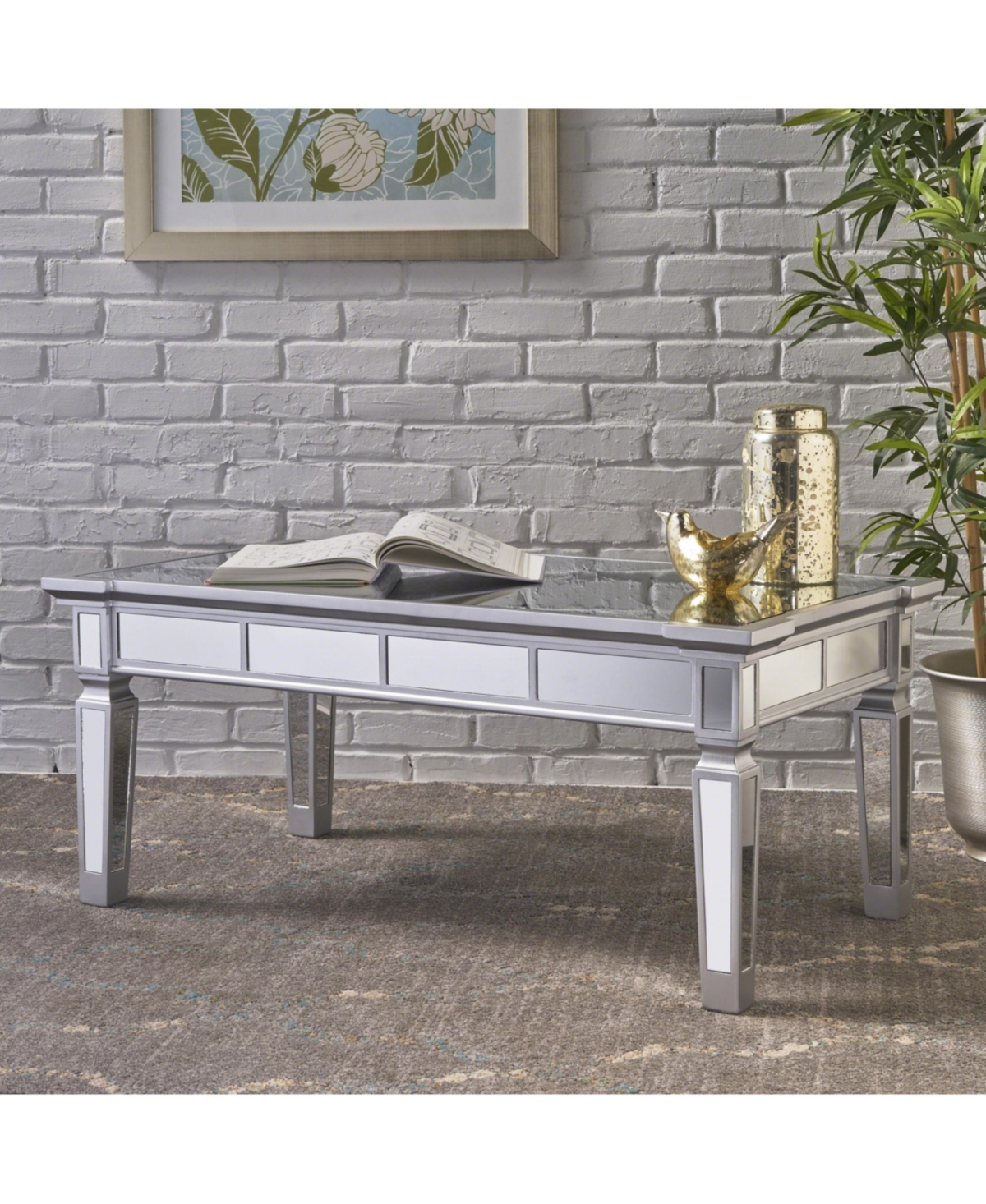 Noble House Camaran Natural Faux Wood Coffee Table In No Color