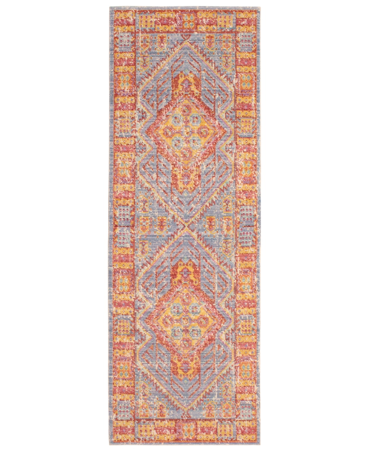 FRENCH CONNECTION MARLEY COLORWASHED KILIM 22" X 61" ACCENT RUG