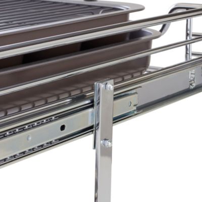 Glidez Dual Slide 2-Tier Sliding Cabinet Organizer