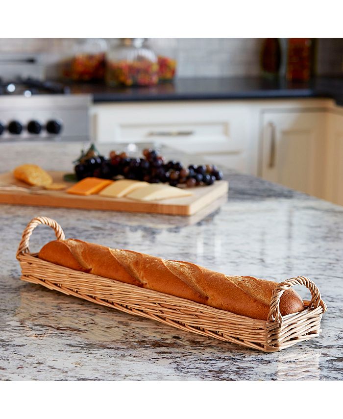 Household Essentials - Long Wicker Bread Basket