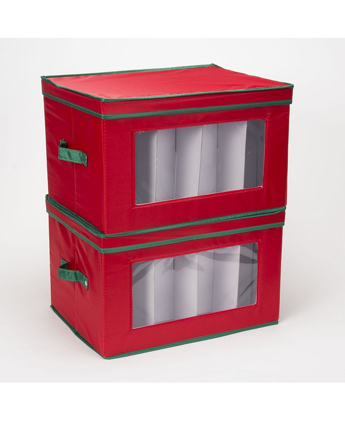 Household Essentials Holiday Stemware Goblet Storage Box Macy's