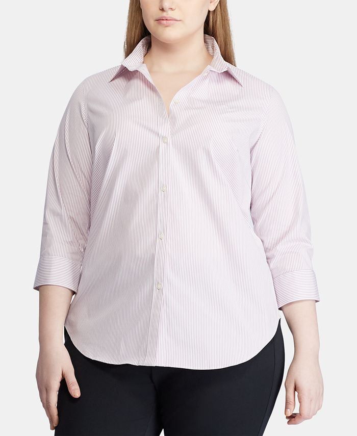 Lauren Ralph Lauren Plus Size StripePrint Shirt Macy's