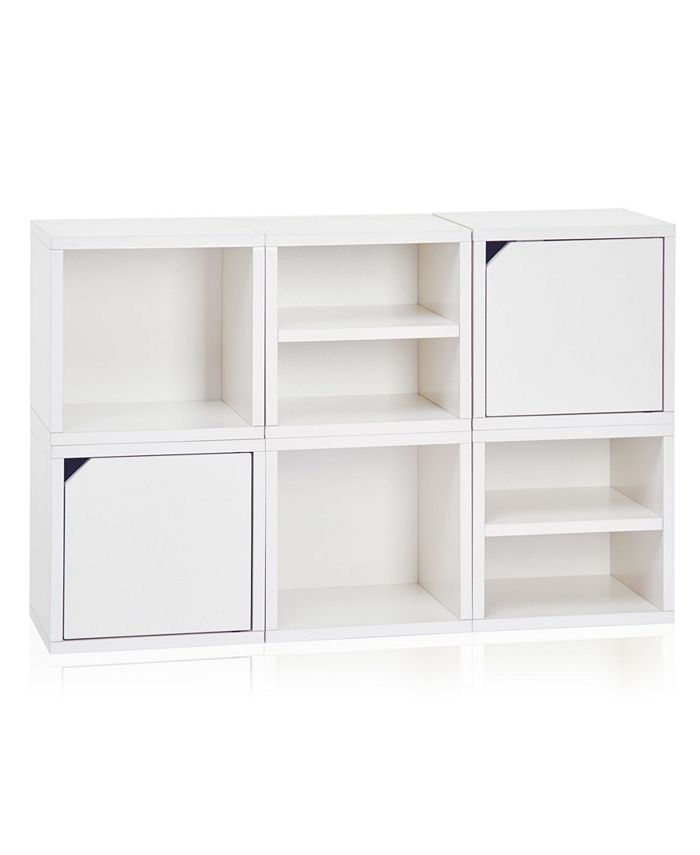 Way Basics Eco Stackable Connect Open Storage Cube and Cubby Organizer ...