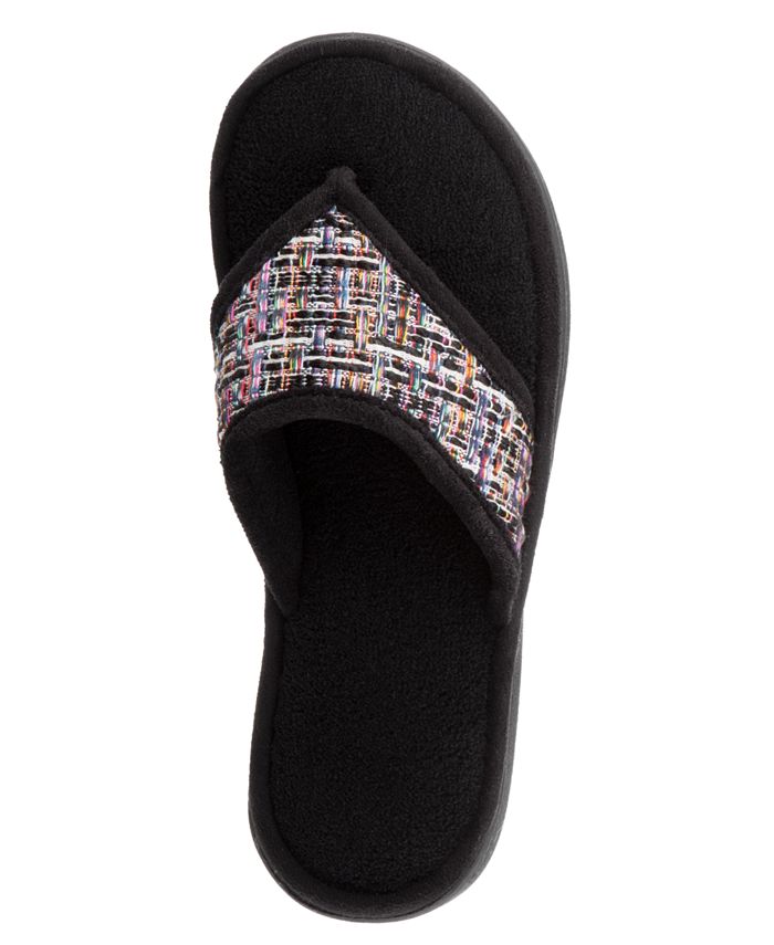 Isotoner Signature Isotoner Novelty Tweed Nikki Thong Slippers, Online