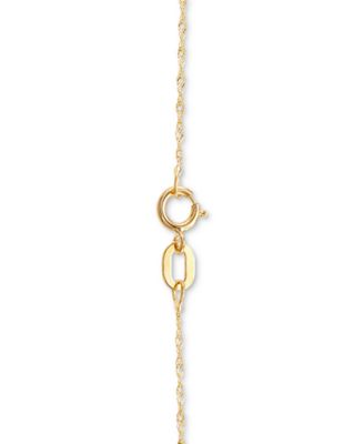 Birthstone 18" Bezel Pendant Necklace in 14k Gold