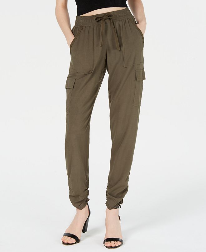 Hippie Rose Juniors' Solid Cargo Jogger Pants & Reviews - Leggings & Pants - Juniors - Macy's
