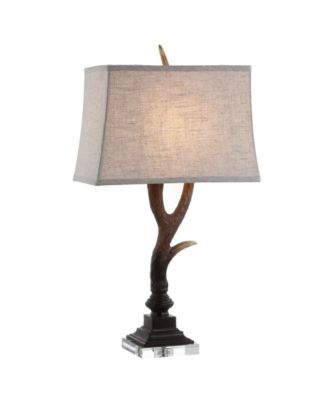 Antler Rustic Resin/Crystal LED Table Lamp