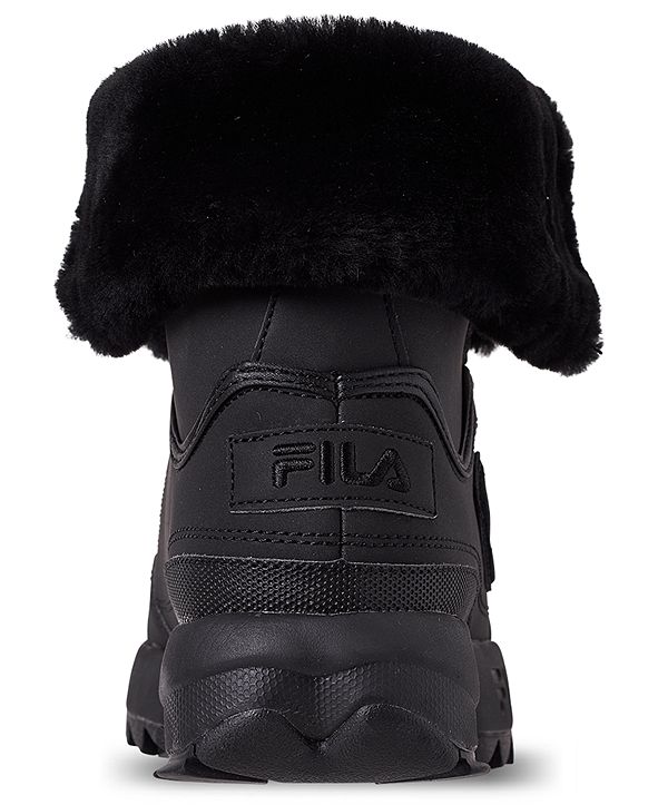 fila disruptor shearling athletic shoe
