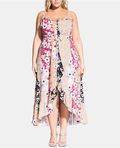 City Chic Trendy Plus Size Poppy Patch Madi Dress Reviews