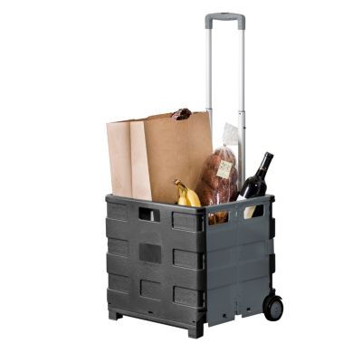 Honey Can Do - Fold-Up Rolling Storage Cart with Handle