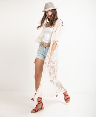 INC International Concepts INC Lace Long Kimono, Created for Macy's