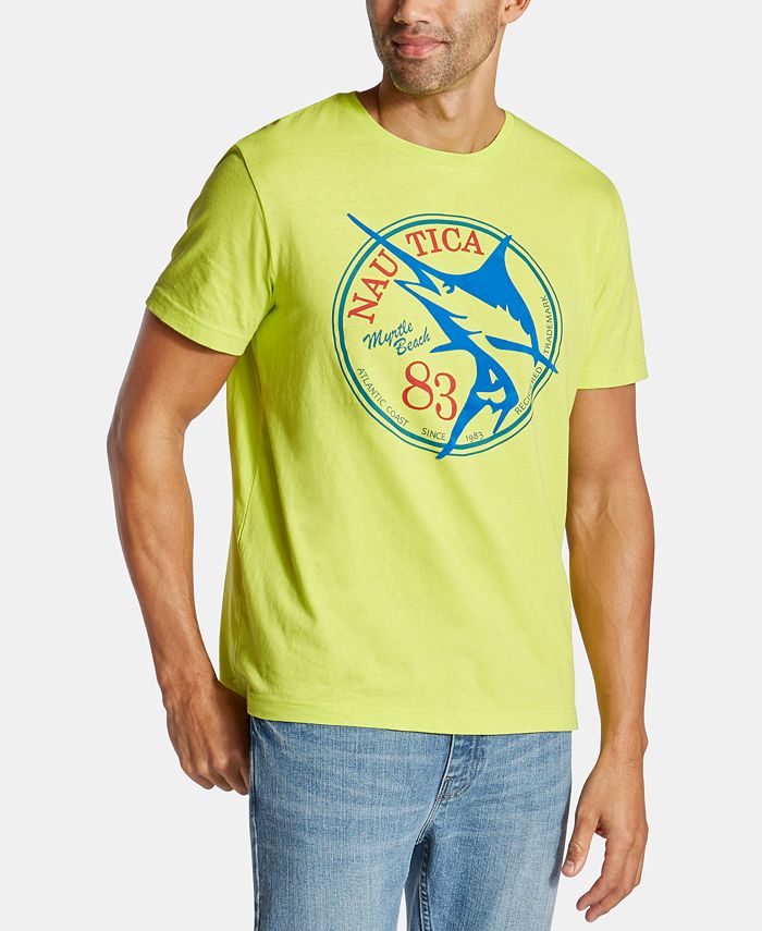 Nautica Men's Big & Tall Fish Myrtle Beach Logo Graphic T-Shirt