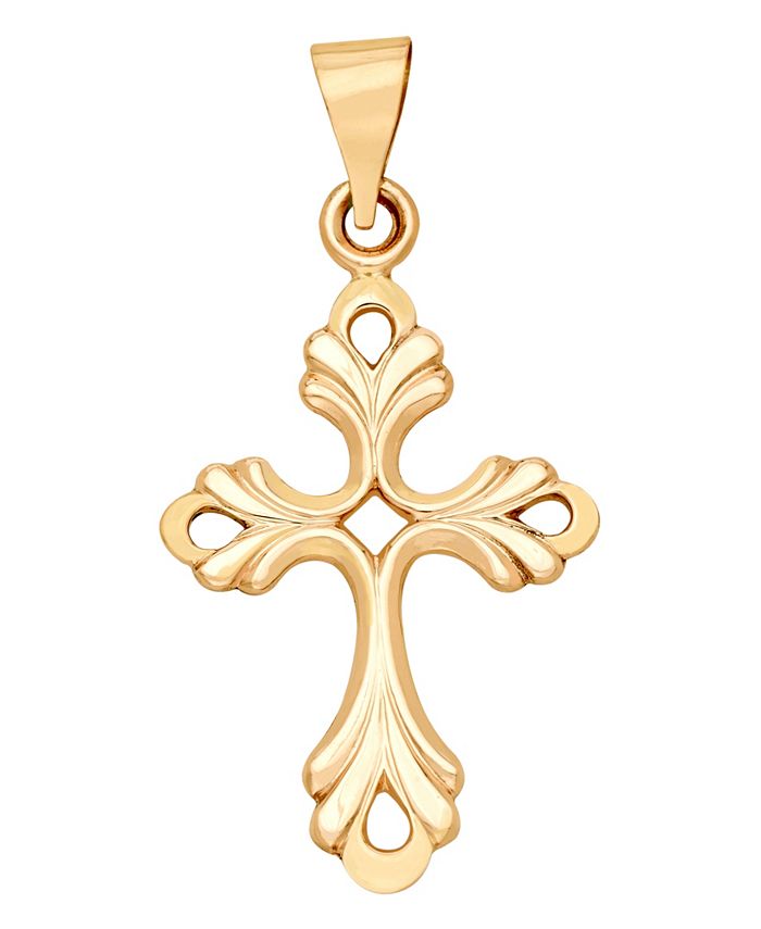 Macy's Cross Pendant in 14k Yellow Gold Macy's