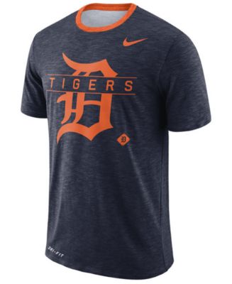 Nike Men's Detroit Tigers Dry Slub Stripe Logo T-Shirt - Macy's