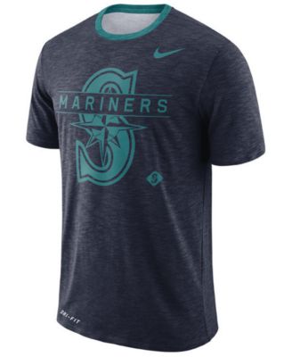 Nike Men's Seattle Mariners Dry Slub Stripe Logo T-Shirt - Macy's