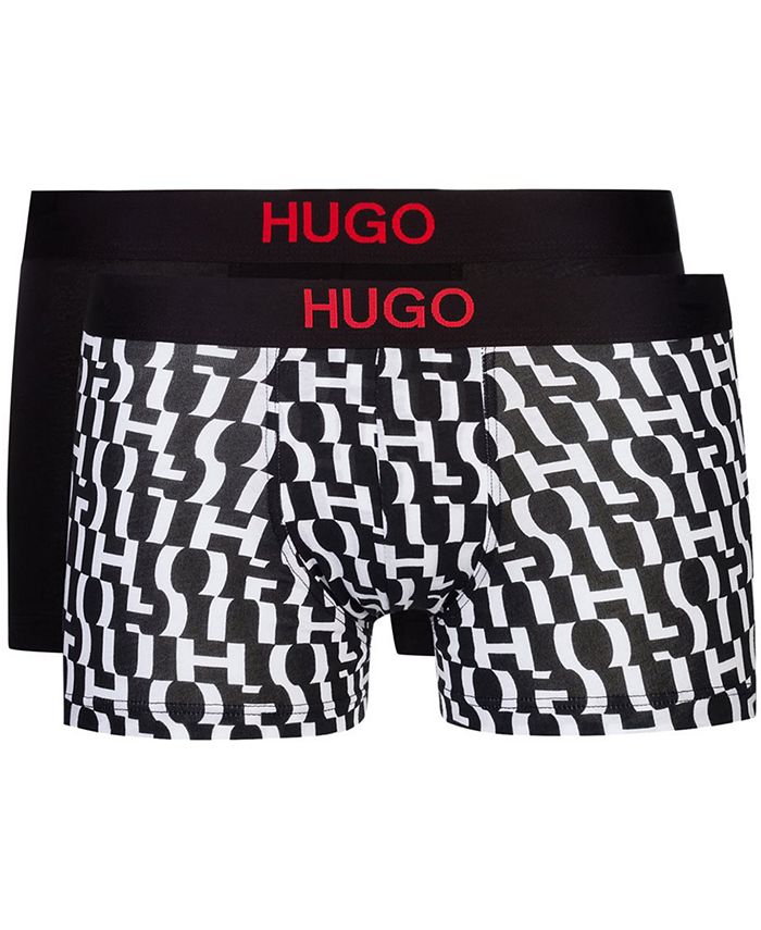 Hugo Boss Men's 2-Pk. Logo-Print Trunks & Reviews - Underwear & Socks ...