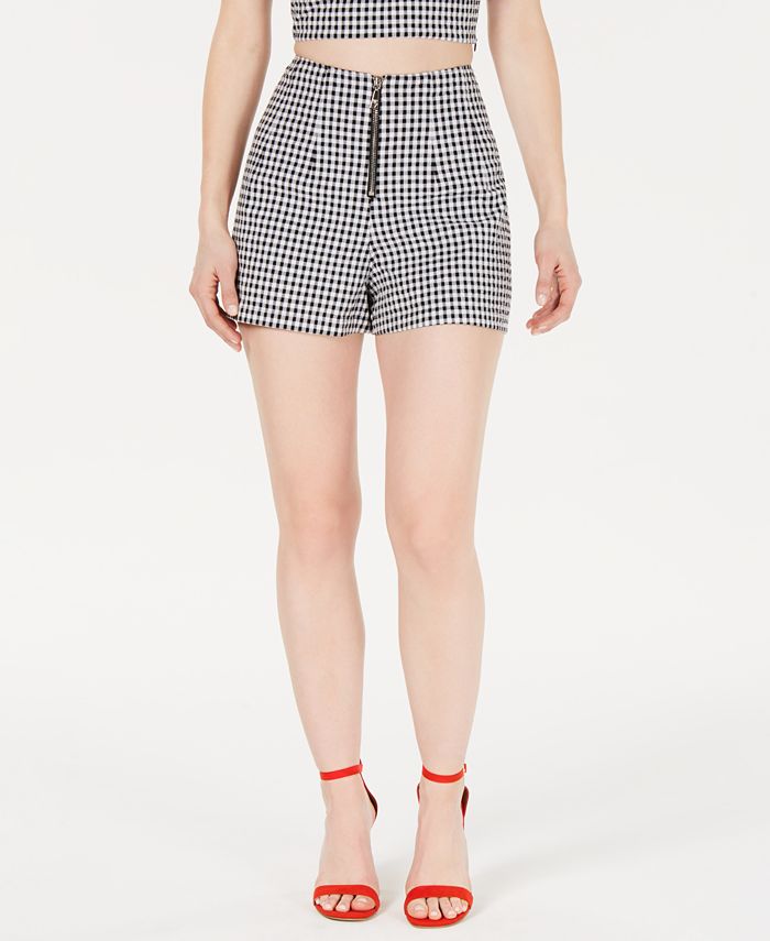 GUESS Dawn HighWaist Gingham Shorts Macy's