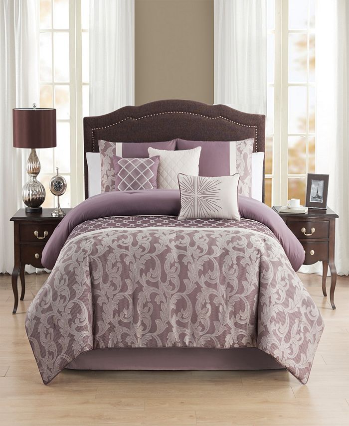 Sanders Mira 7 Pc Queen Jacquard Comforter Set - Macy's
