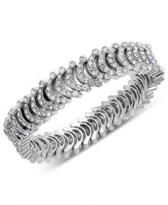 I.N.C. International Concepts - Silver-Tone Crystal Stretch Bracelet