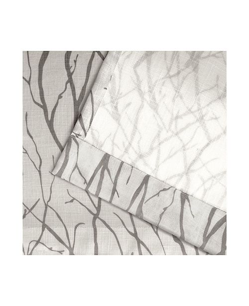 Exclusive Home Oakdale Motif Textured Sheer Linen Grommet Top