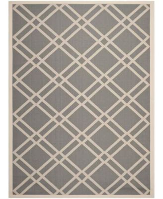 Courtyard CY6923 Anthracite and Beige 8' x 11' Sisal Weave Outdoor Area Rug