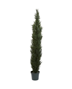 Nearly Natural 7' Mini Cedar Pine Tree In 12" Pot In Green