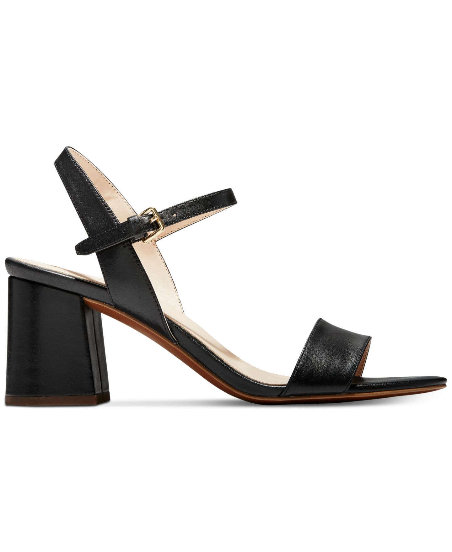 Женские сандалии Cole Haan Josie Block Heel, цвет: Чёрный кожаный — фото 2