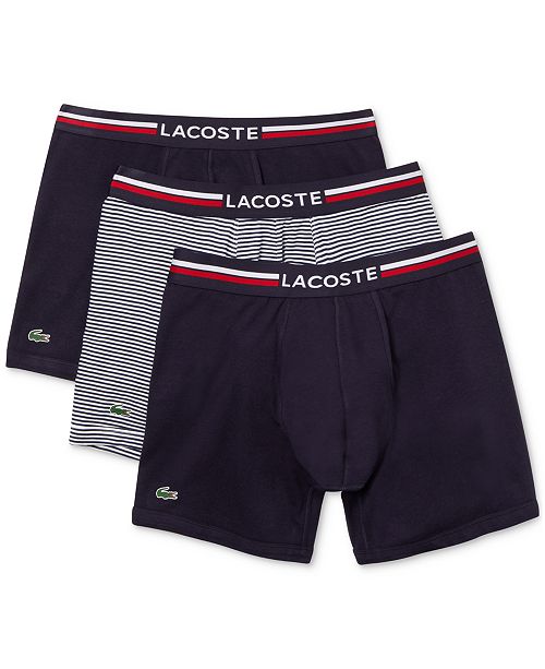 Lacoste Men's 3Pk. Microfiber Performance Boxer Briefs & Reviews