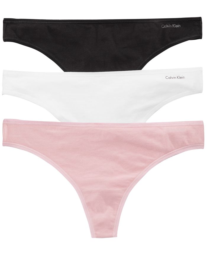 Calvin Klein Form Thong 3-Pk QD3710 & Reviews - Bras, Underwear ...