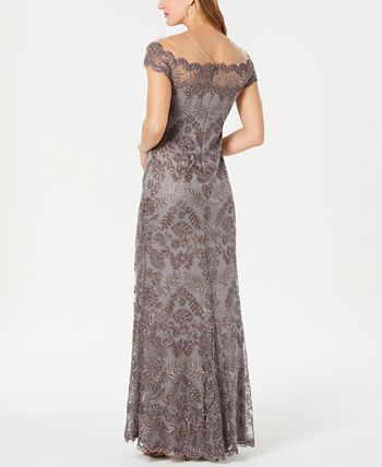Tadashi shoji outlet soutache illusion gown