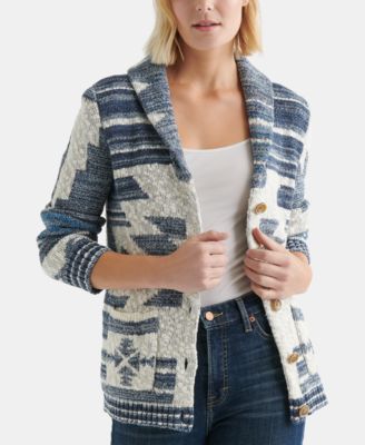 Lucky Brand - Cotton Jacquard Cardigan