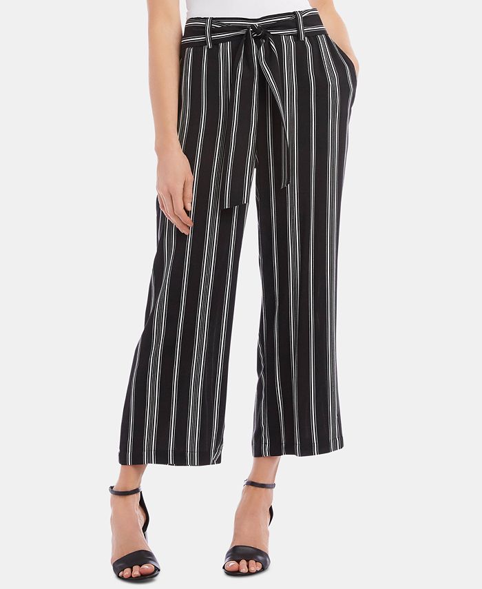 Karen Kane Striped Cropped Pull-On Pants - Macy's