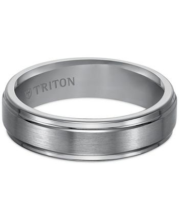 Triton - Men's Tungsten Carbide Ring, 6mm Comfort Fit Wedding Band