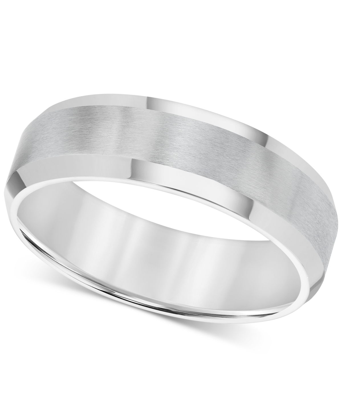 Men's Stainless Steel Ring, Smooth Comfort Fit Wedding Band - Steel