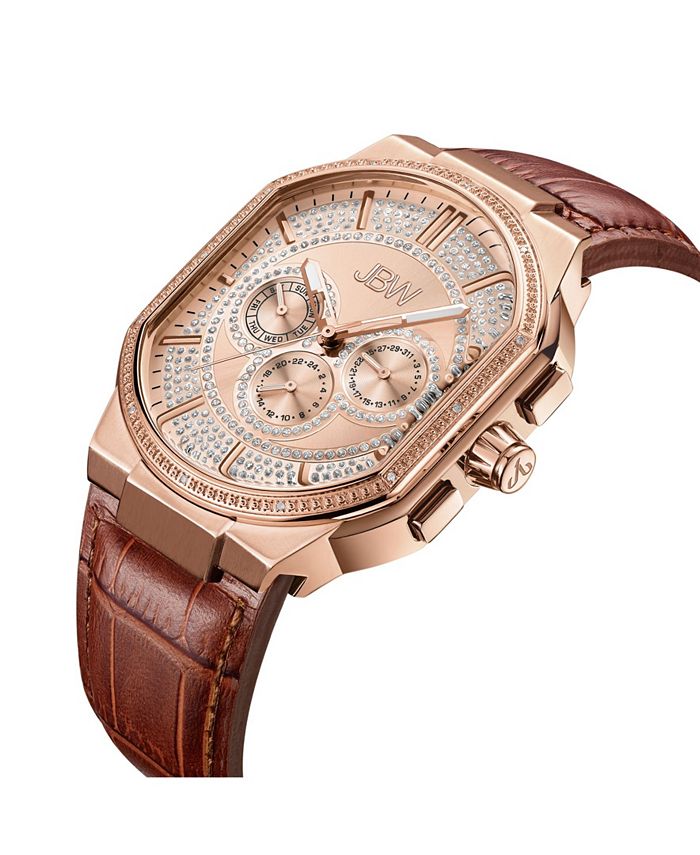 Jbw Men's Orion Diamond (1/8 ct.t.w.) 18K Rose Gold Plated Stainless
