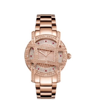 image of Jbw 10 Yr Anniversary Women-s Olympia Diamond (1/5 ct.t.w.) 18K Rose Gold Plated Watch