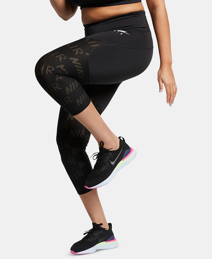 Nike Plus Size Air Cropped Running Leggings - Macy's
