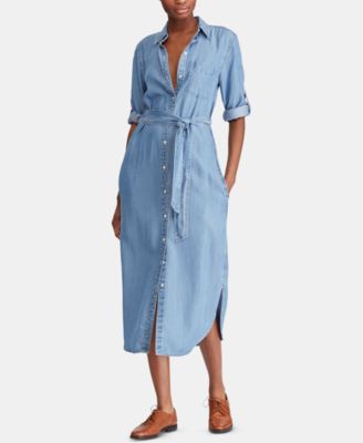 ralph lauren twill shirtdress