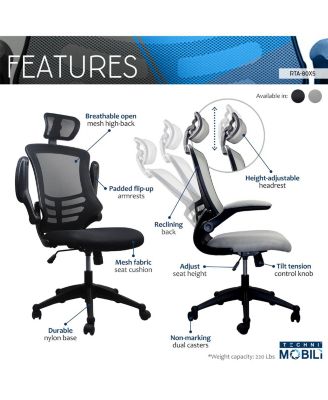 Techni Mobili Modern High-Back Mesh Executive Office Chair